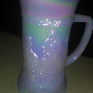 Feg 9 milk glass iridescent by federal glass
